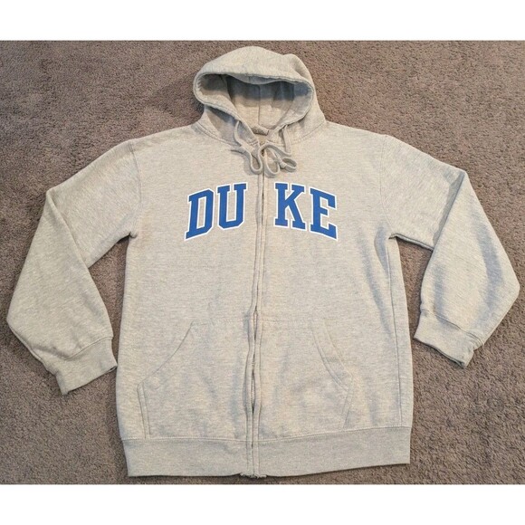 TRT Classics Duke Blue Devils Full Zip Gray Hoodie Sweatshirt Men's Medium - Picture 1 of 6